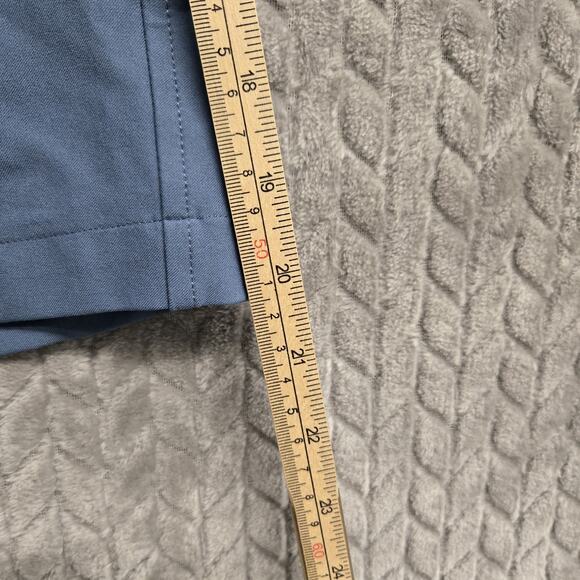 Dunning Golf Player Fit Woven 10" Short Mens 36 Solid Blue Performance Chino - Picture 7 of 10